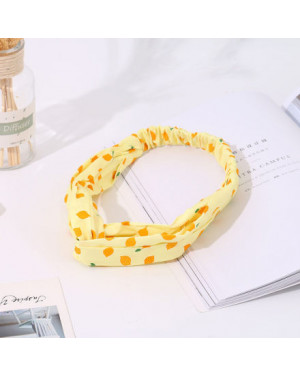 Ximi Vogue Life Lemon Pattern Yellow Headband