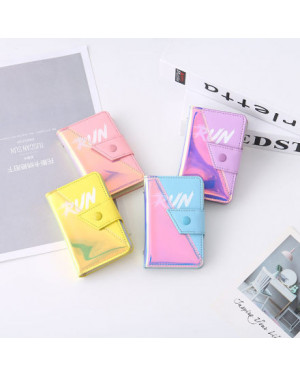 Ximi Vogue Life Letters Print Iridescent Card Purse