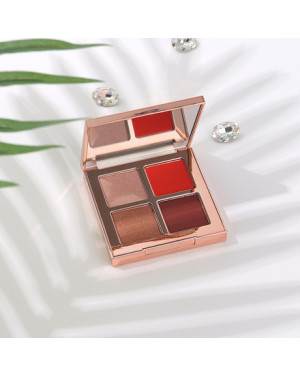 Ximi Vogue Life Multi-Effect 4-Color Eyeshadow 3#Shimmery Orangish Red
