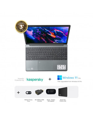 xLab x-Book Series XL-156P Laptop- i3, 8GB RAM, 256GB SSD, Fingerprint Security, 15.6" Full HD Display + Accessories + Security & Software