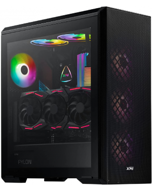 Xpg Defender-BKCWW - Mid-Tower ATX MESH Front Panel Efficient Airflow Tempered Glass PC Case