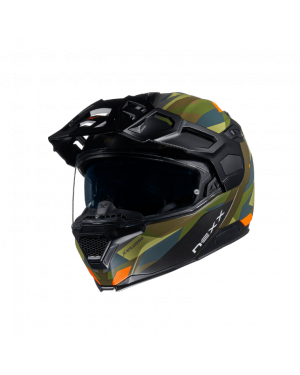 Nexx X.Vilijord Taiga Green/Orange MT Dual Purpose Modular Motorcycle Helmet