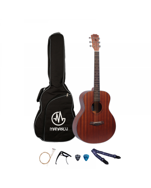 Manaslu Yatri Sapele 36inch Acoustic Travel Guitar with Package