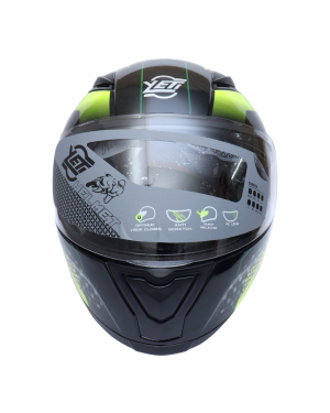Yeti Helmets Rapid D-2 Double Visor Full Helmet (Washable)
