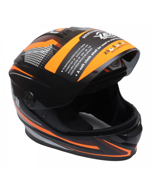 Yeti MSI-2 Single Visor Full Helmet Black Orange (Washable)