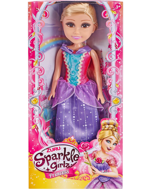 Zuru 10049 Sparkle Girlz Princess Doll with Sparkly Dress, Long Hair and Interchangeable Outfit 