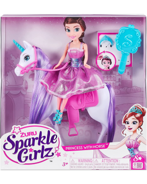 Zuru Sparkle Girlz United Pacific Designs 10057: Zuru 10.5" Princess with Horse Playset